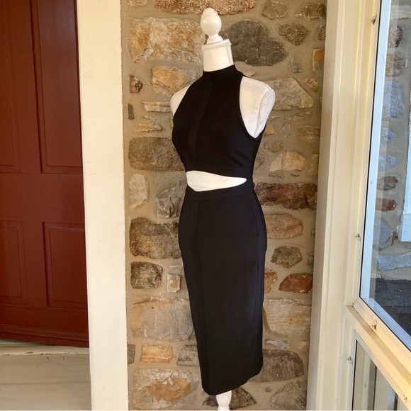 NWT Herve Leger x Forever 21 Bandage Midi Dress Black Women’s Large - Picture 8 of 16